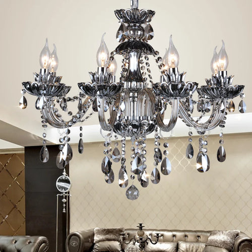 lustre en cristal pour décoration moderne et minimaliste