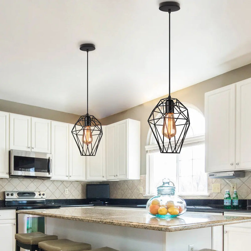 lustre led vintage moderne 1/3 têtes suspension abat-jour