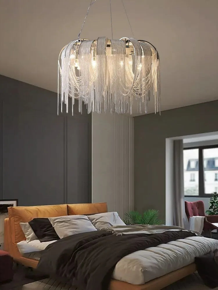 lustre postmodern luxe créatif gland aluminium pour hôtel