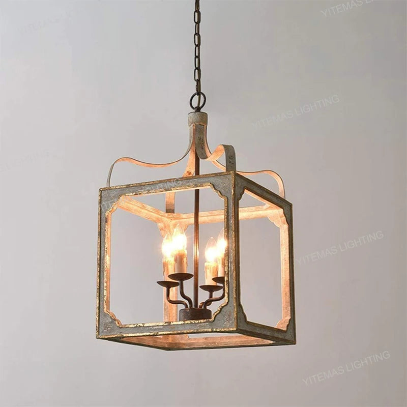 Loft lustres en bois Vintage or Suspension éclairage gris suspendu chambre salon lustre suspendu pour lampes de cuisine