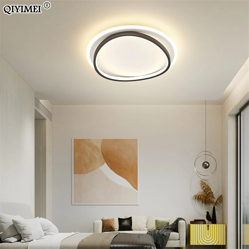 lustre moderne en aluminium acrylique avec télécommande led