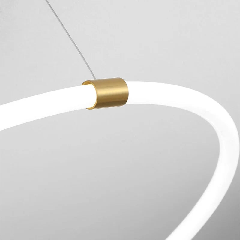 lustres ronds modernes en acrylique avec éclairage 360 degrés