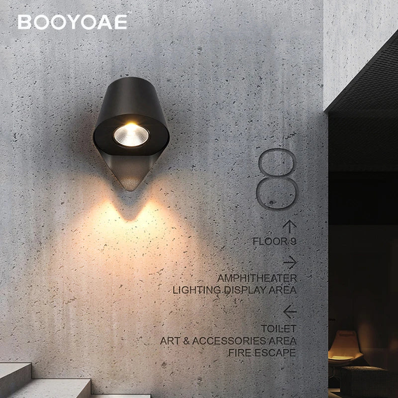 Applique moderne escalier extérieur IP54 entrée maison jardin terrasse avant induction porche aluminium étanche éclairage mural