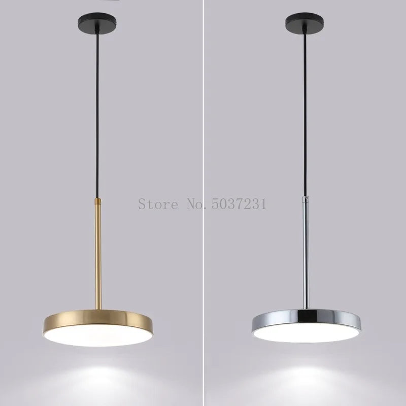 lustre nordique en acrylique led simple pour restaurant et café