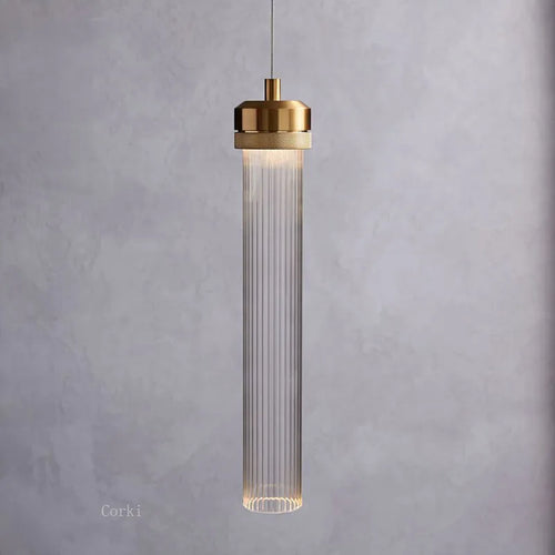suspension en verre rayé style post-moderne pour décoration créative
