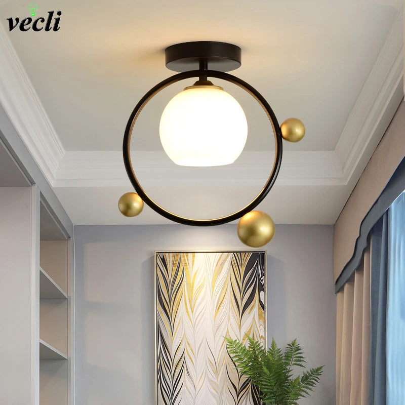 plafonnier moderne à leds pour hall d'entrée et balcon