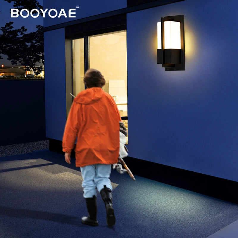 Applique extérieure étanche escalier porte d'entrée balcon maison jardin terrasse porche avant E27 aluminium éclairage mural moderne