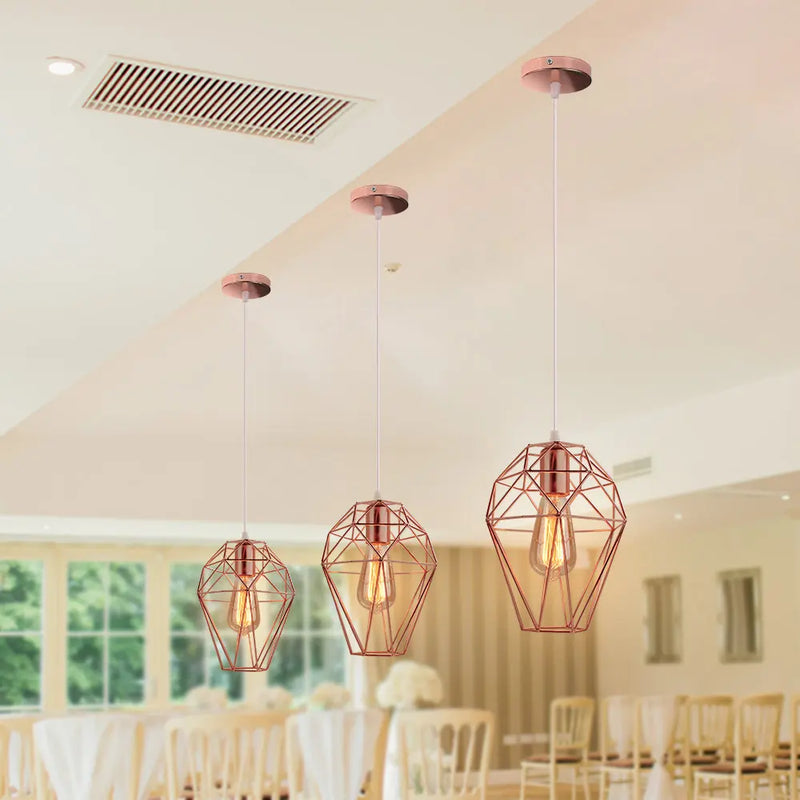 lustre led vintage moderne 1/3 têtes suspension abat-jour