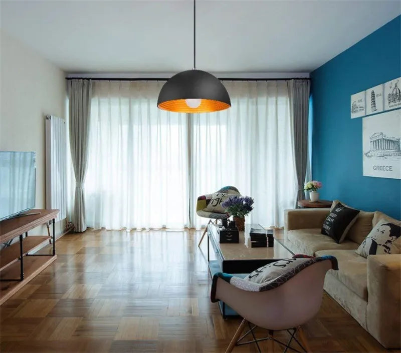 suspension vintage en métal style industriel rétro pour éclairage intérieur