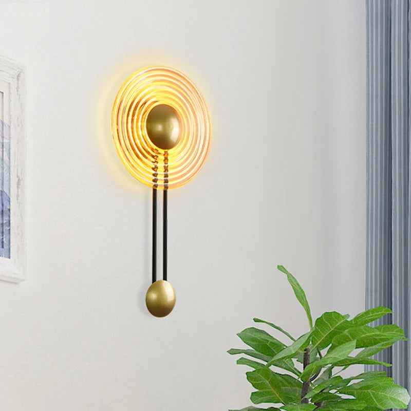 applique murale cloche en métal et verre style européen décoratif