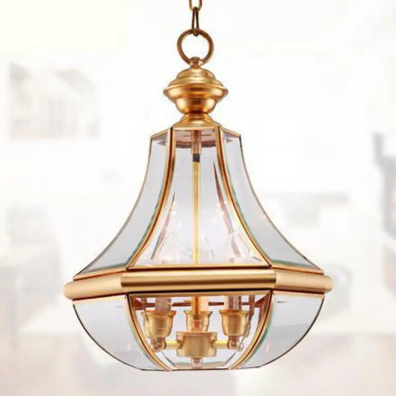 suspension en verre antique en cuivre pour intérieur élégant