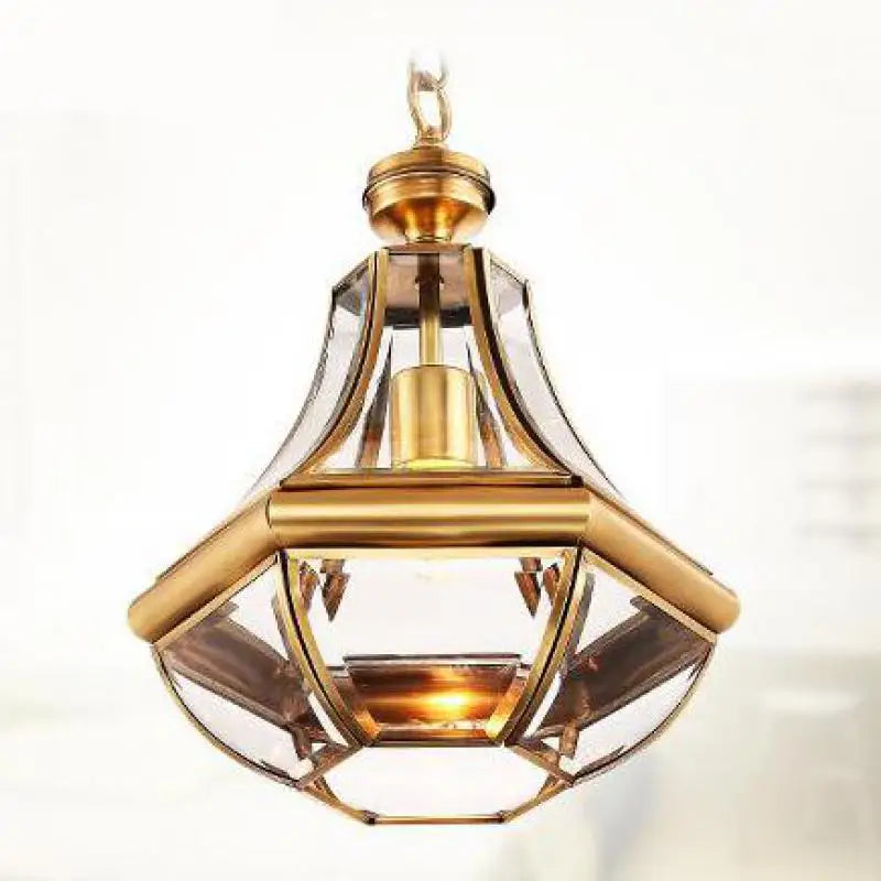 suspension en verre antique en cuivre pour intérieur élégant