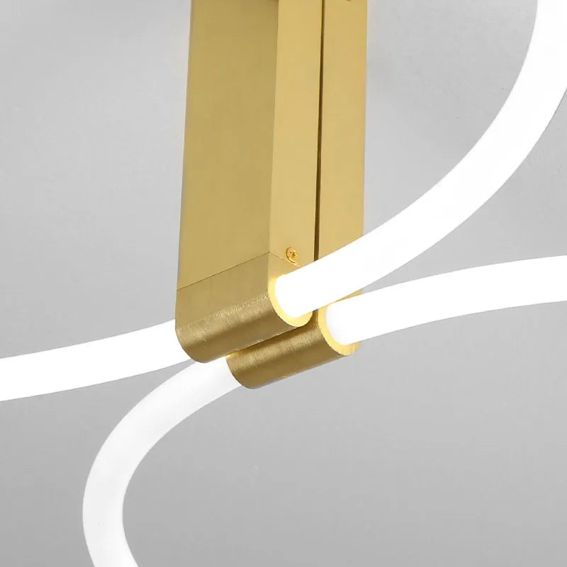 lustres ronds modernes en acrylique avec éclairage 360 degrés