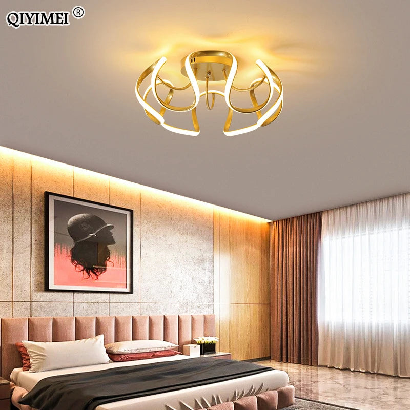 lustre led moderne avec gradateur pour décoration intérieure