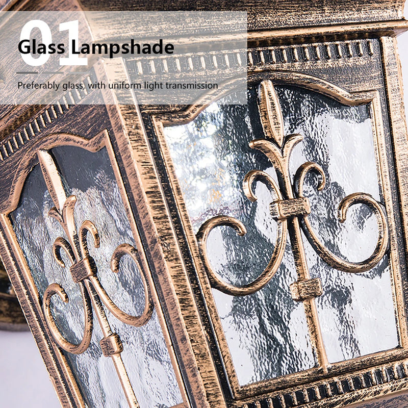 applique murale extérieure rétro pour éclairage jardin et cour