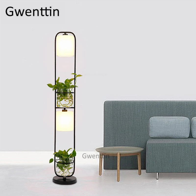 lampadaire moderne à led en verre pour décoration intérieure