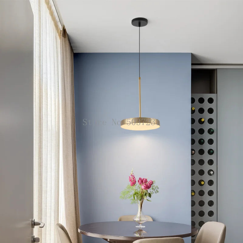 lustre nordique en acrylique led simple pour restaurant et café