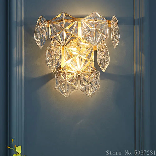 applique murale en cristal de luxe style post-moderne décoratif