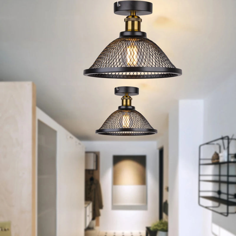 plafonnier moderne à leds style vintage industriel rétro loft