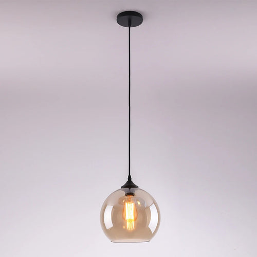 Suspension boule de verre design