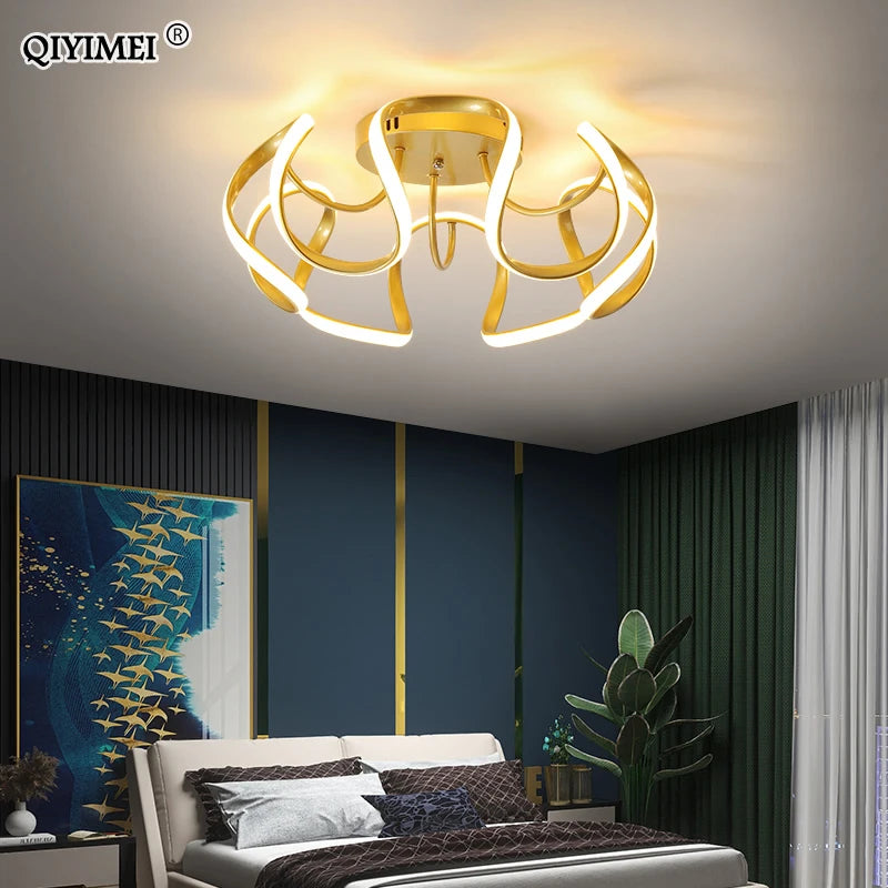 lustre led moderne avec gradateur pour décoration intérieure
