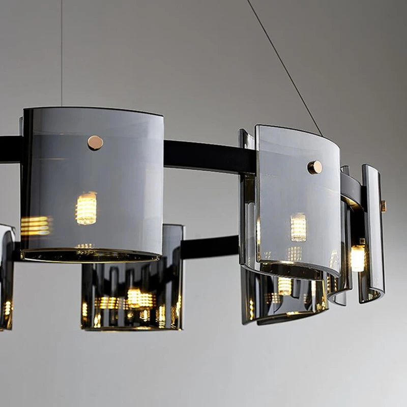 lustre led scandinave en cristal décoration d'intérieur luminaire