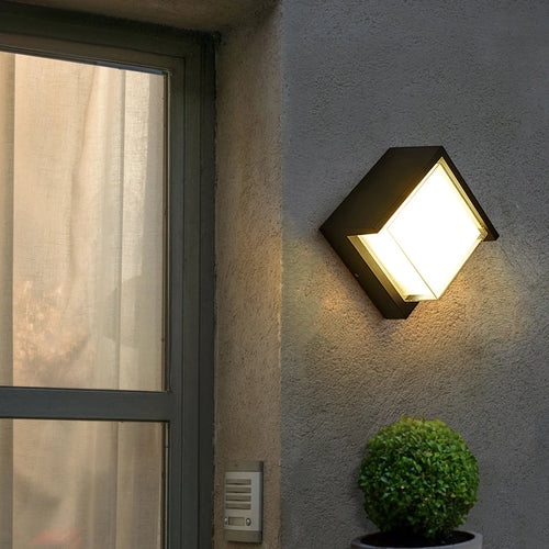 Éclairage mural extérieur moderne étanche IP54 porche balcon terrasse lampe applique jardin en aluminium décor à la maison applique murale lampe