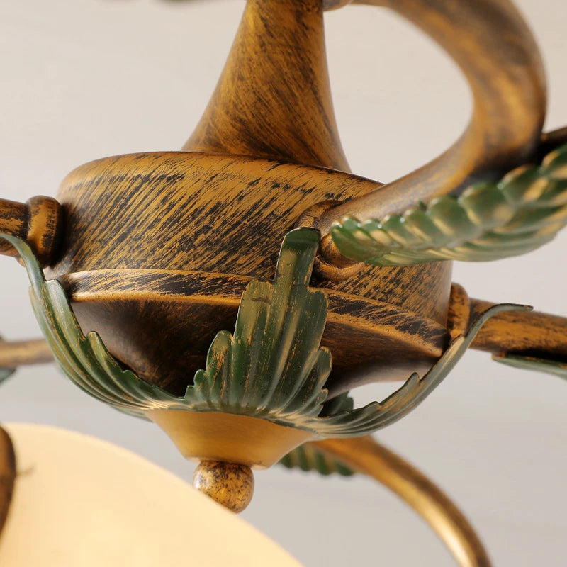 lampe décorative led 6 têtes style rétro américain romantique