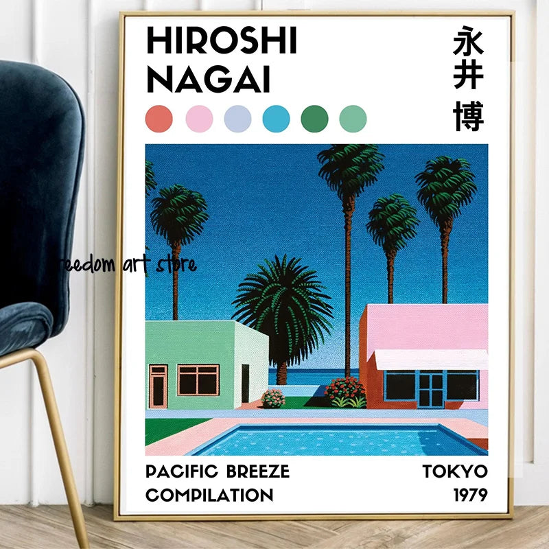 affiches d'art vintage japonaises des années 80 par hiroshi nagai