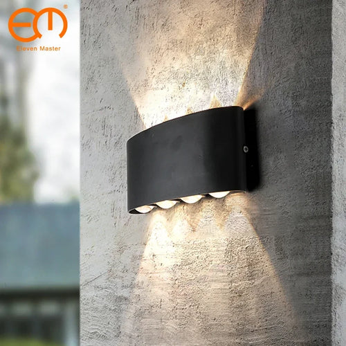 applique murale led extérieur étanche aluminium haut bas zbw0010