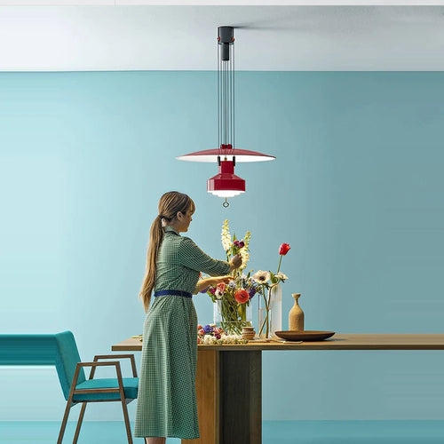 lustre minimaliste en aluminium flexible à led pour décoration intérieure