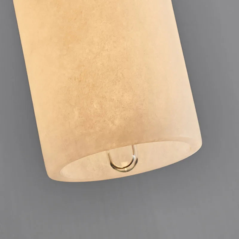 lustre naturan en marbre avec ampoule cuivre pour éclairage simple