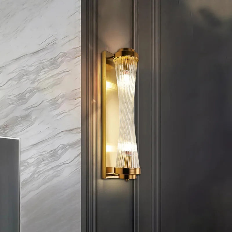 applique murale réglable en or avec lampe en cristal de luxe led