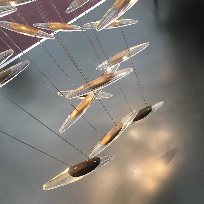 lustre en cristal de luxe pour hôtel et villa moderne