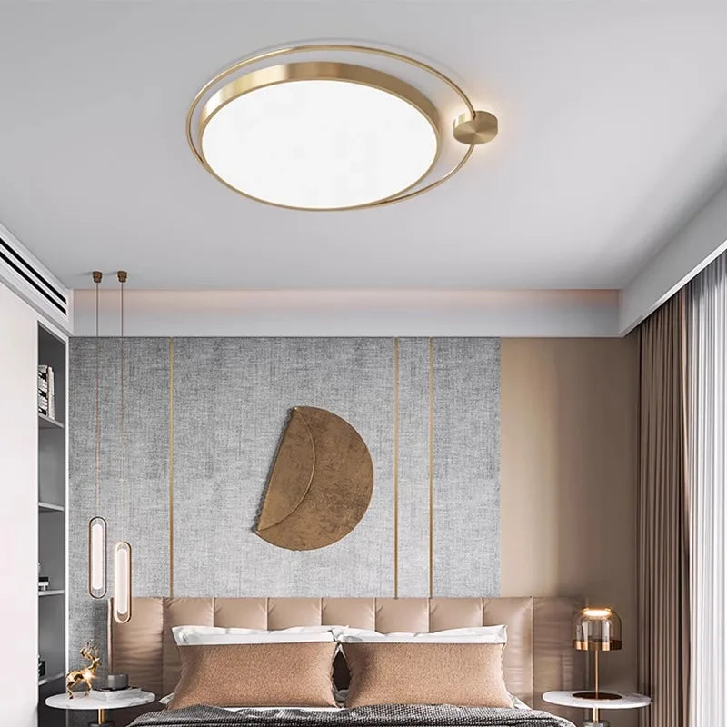 lustre de mode en laiton avec led