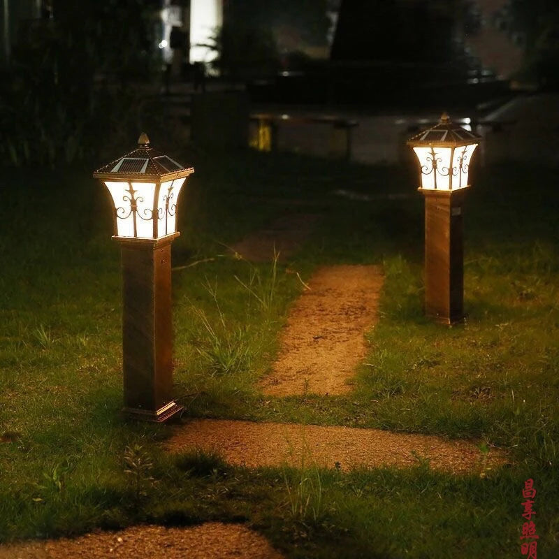 lampe solaire led décorative pour jardin et chemin