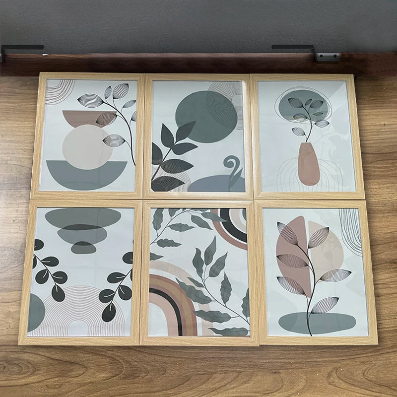 affiches boho peinture abstraite géométrique décoration intérieure nordique