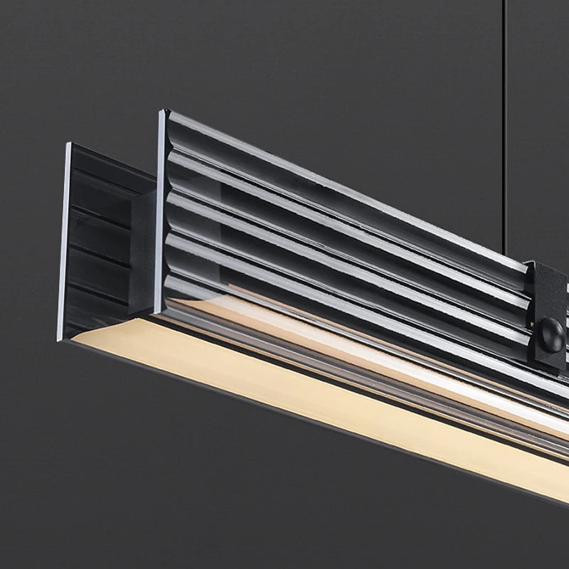 Lustre long en verre led design minimaliste