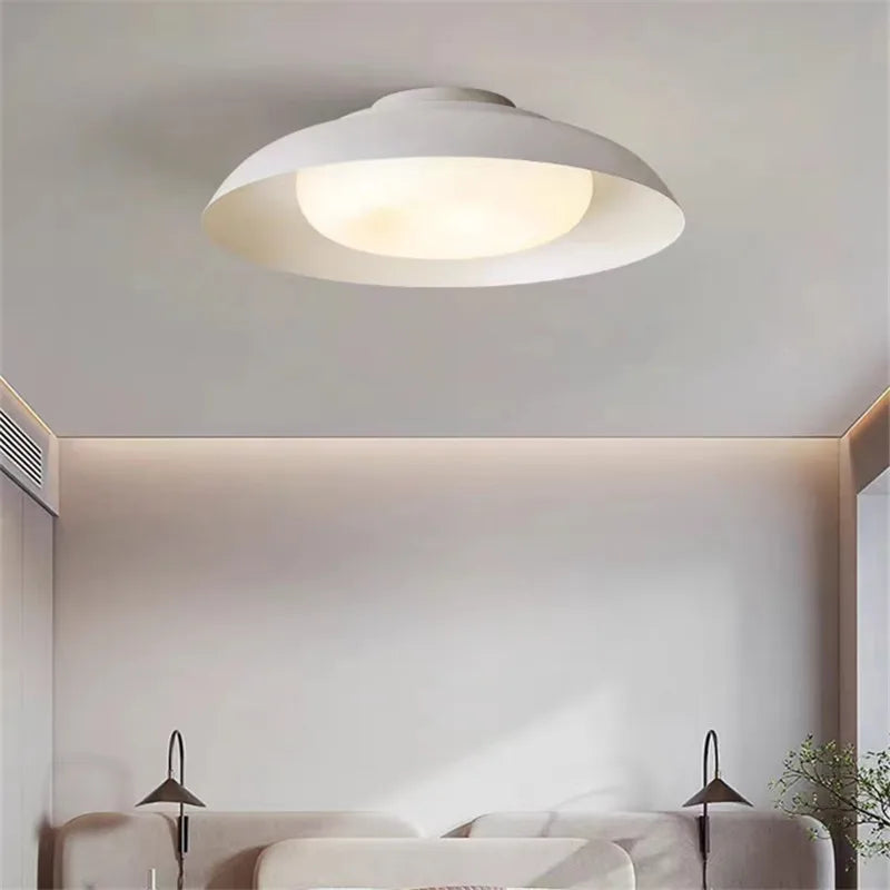 plafonnier industriel créatif en métal avec éclairage led