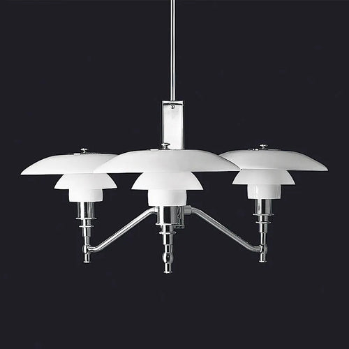 Lustre design style danois avec branches chromées