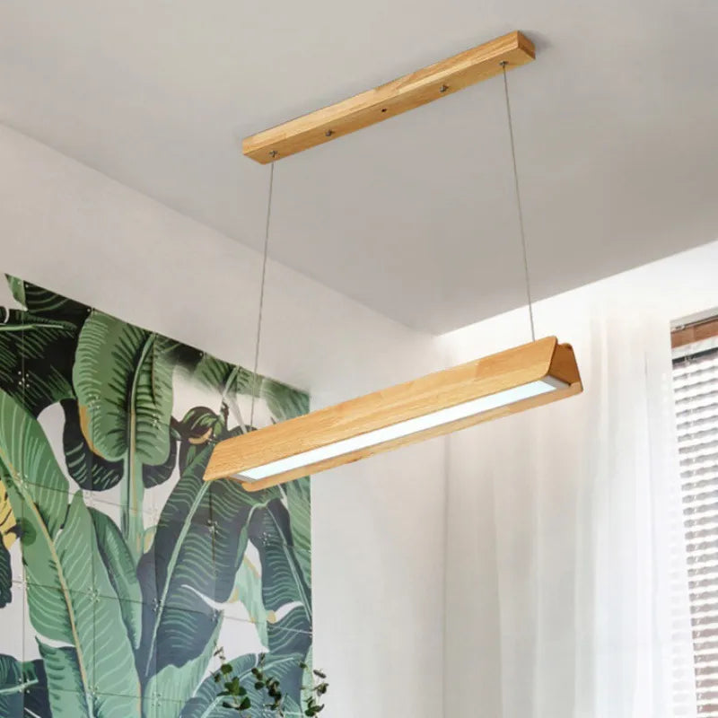 Lustre de bureau en rondins