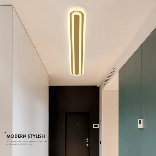 lustre moderne minimaliste nordique led décoration or balcon allée