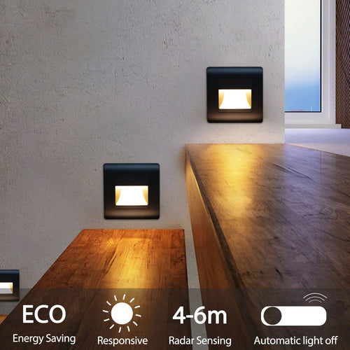 applique murale led encastrée pour escaliers avec capteur de mouvement