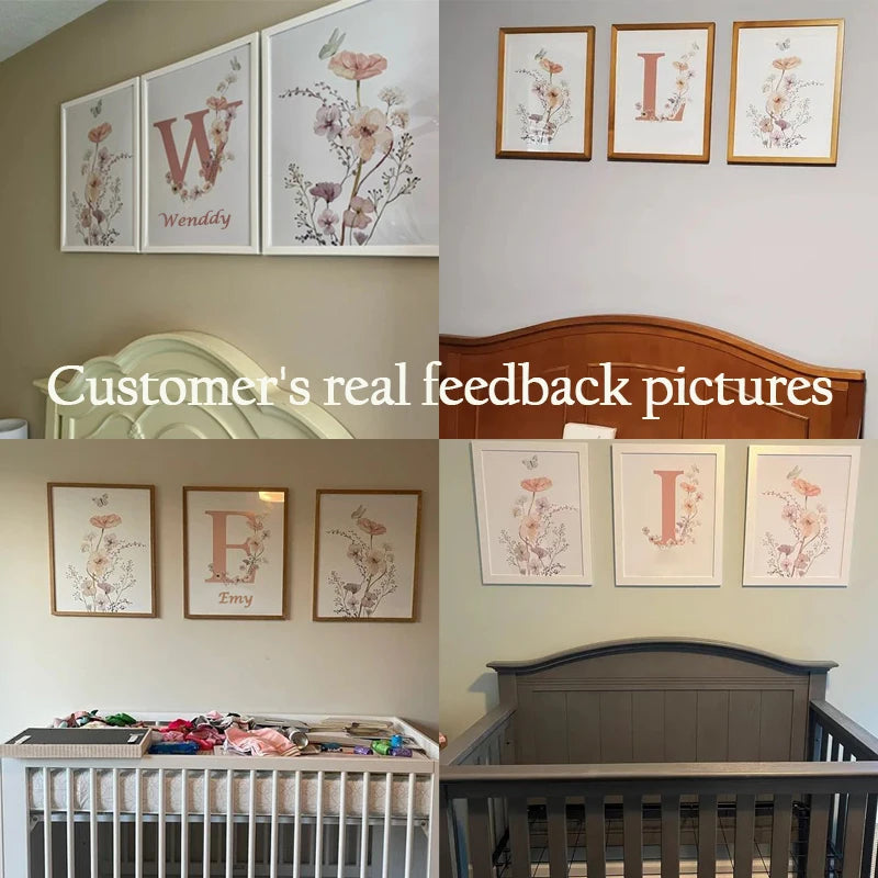 affiche photo fleur sauvage personnalisée pour décoration enfant