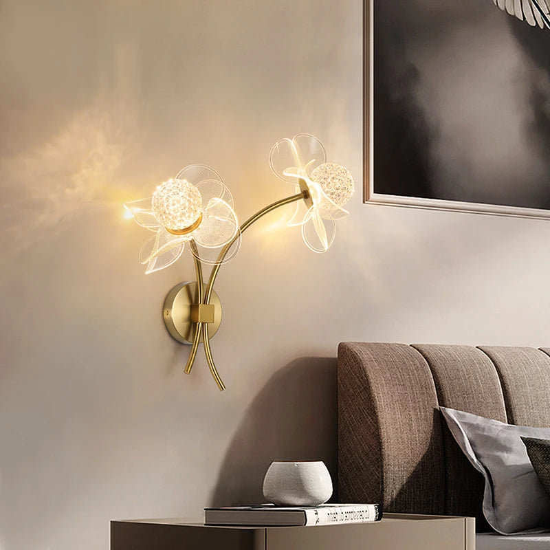 applique murale fleur pour éclairage doux et décoratif