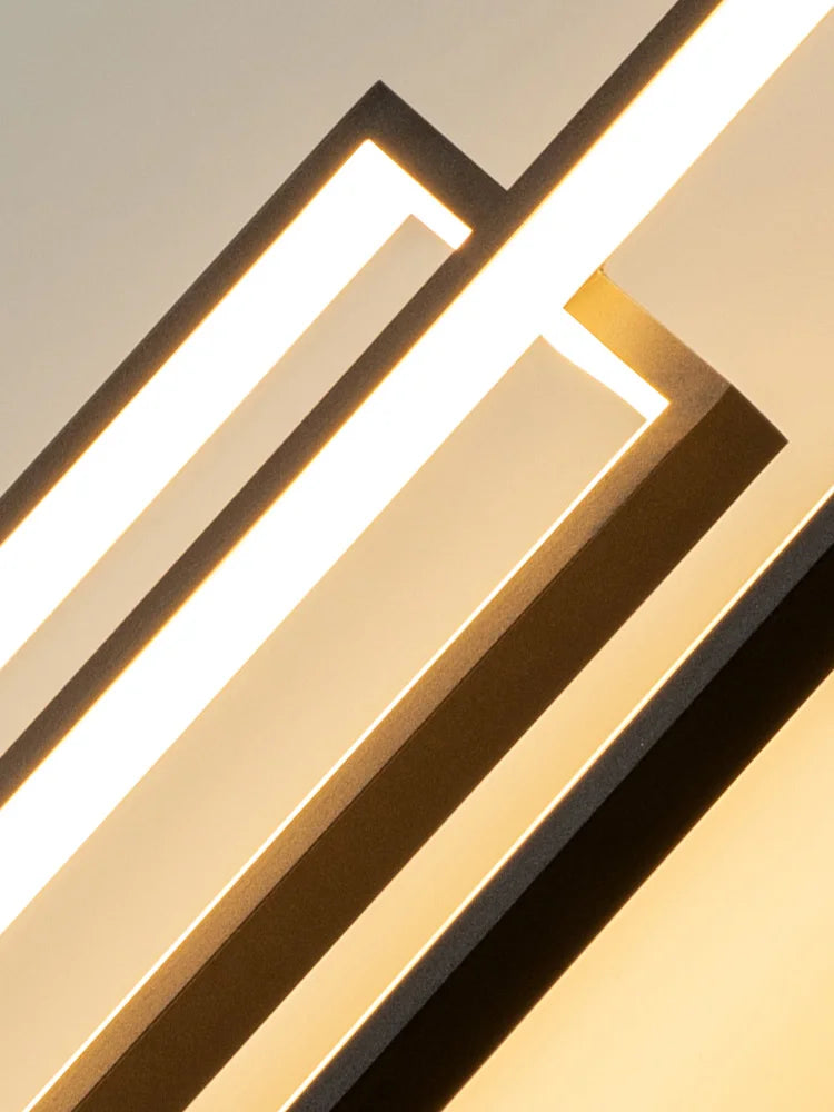 lustre d'escalier minimaliste moderne carré creux duplex grand