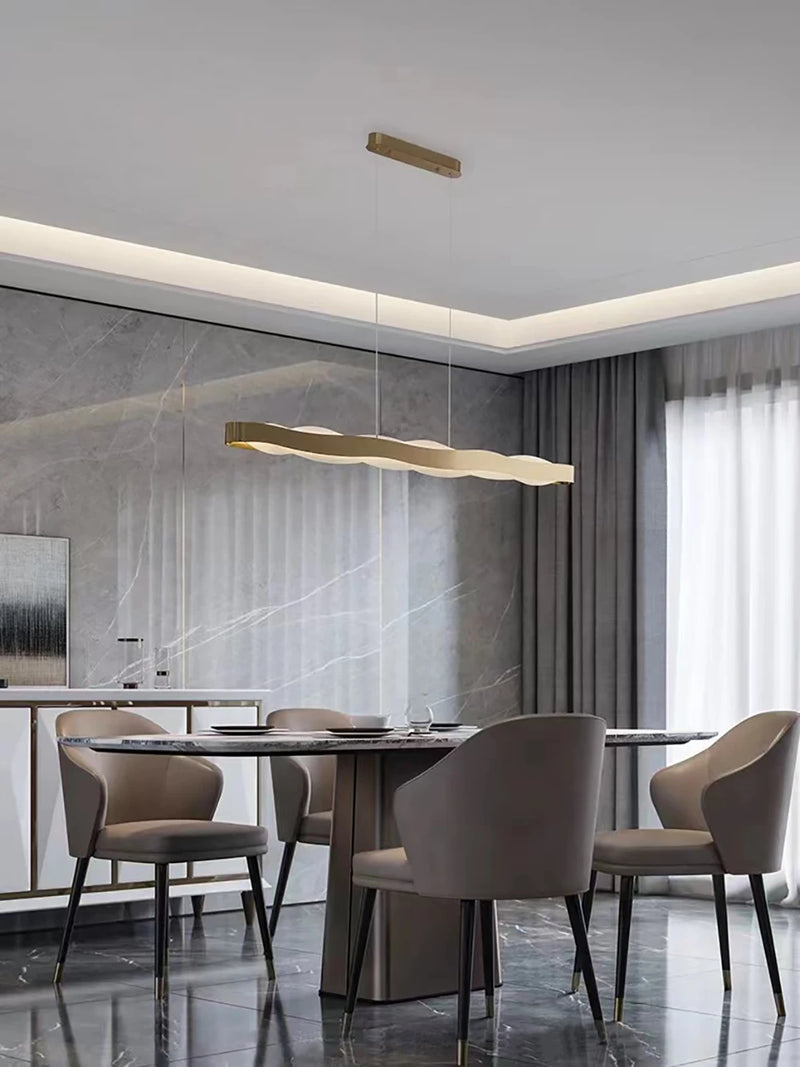 lustre nordique acrylique minimaliste bande led dimmable