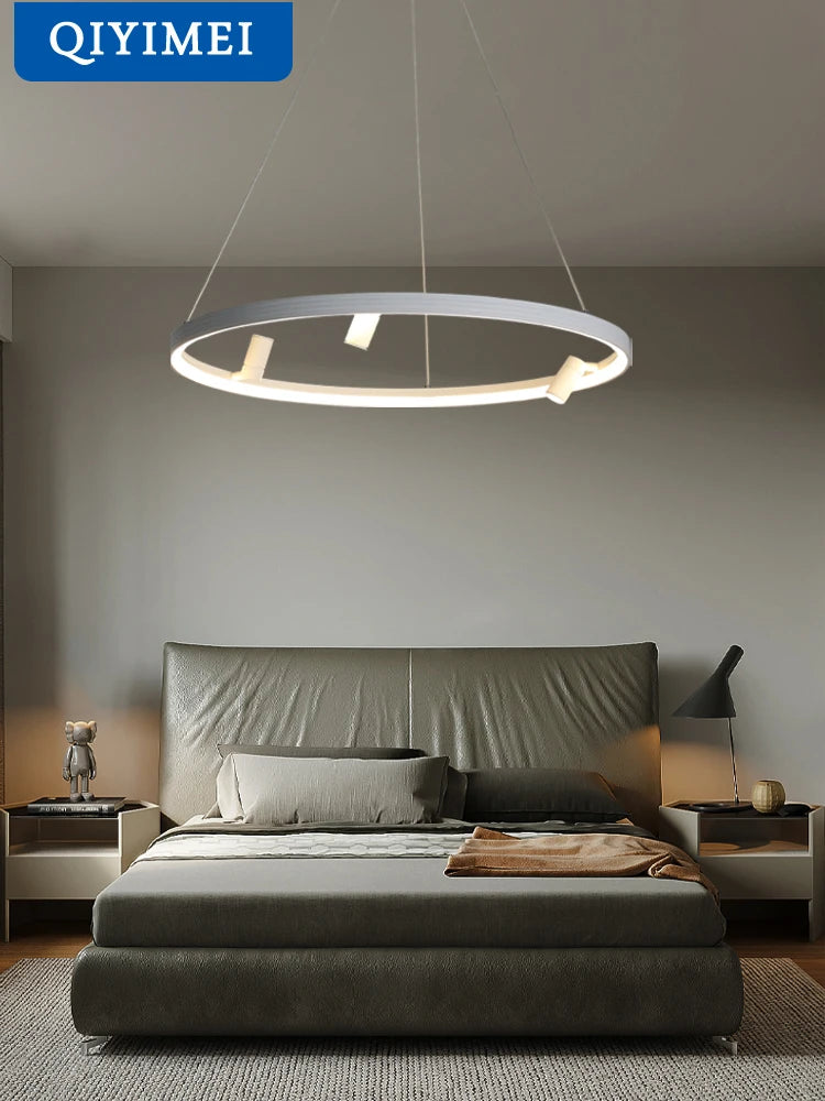 lustre led moderne avec gradation à distance et éclairage intérieur