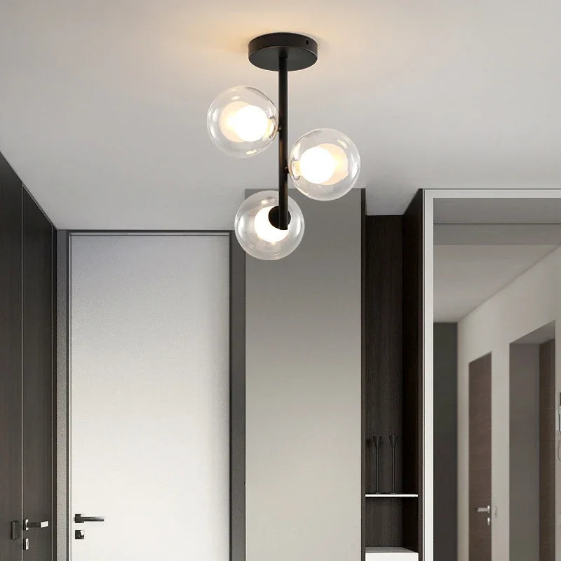 Lustre verre plafonnier maison salle suspension luminaires bar