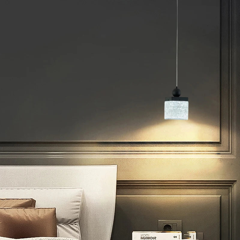 lustre led style en résine et métal ajustable